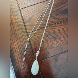 Nakamol Konner Teardrop Pendant Silver Necklace